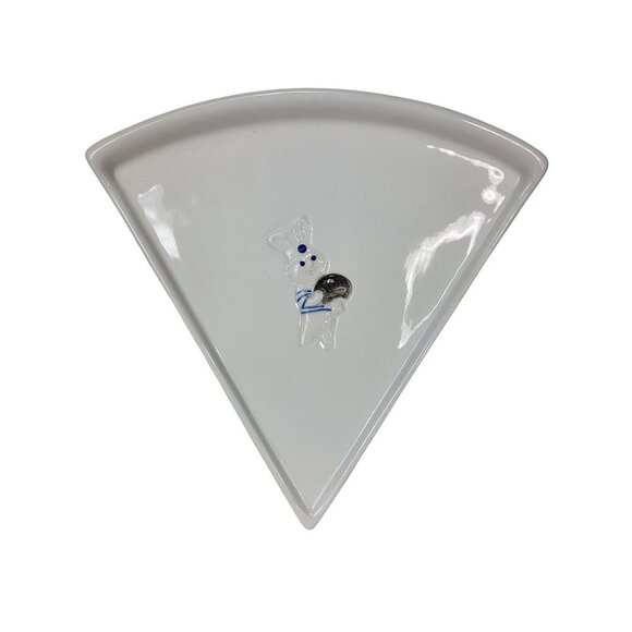 Pillsbury Doughboy Pizza Slice Ceramic Porcelain Plate Set of Five Plates - Picture 8 of 15